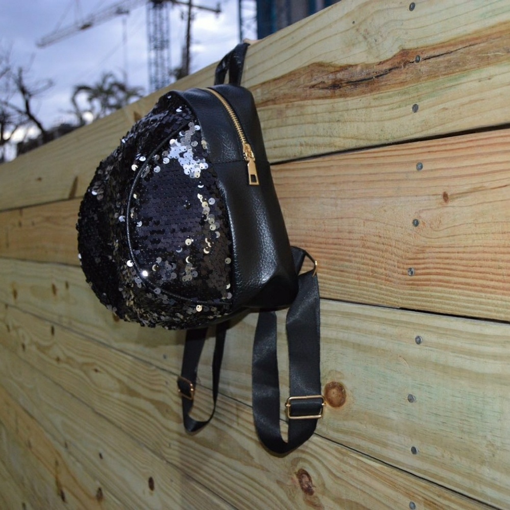 Black Sequins Backpack - image 6